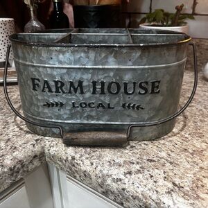 Farmhouse metal storage container
